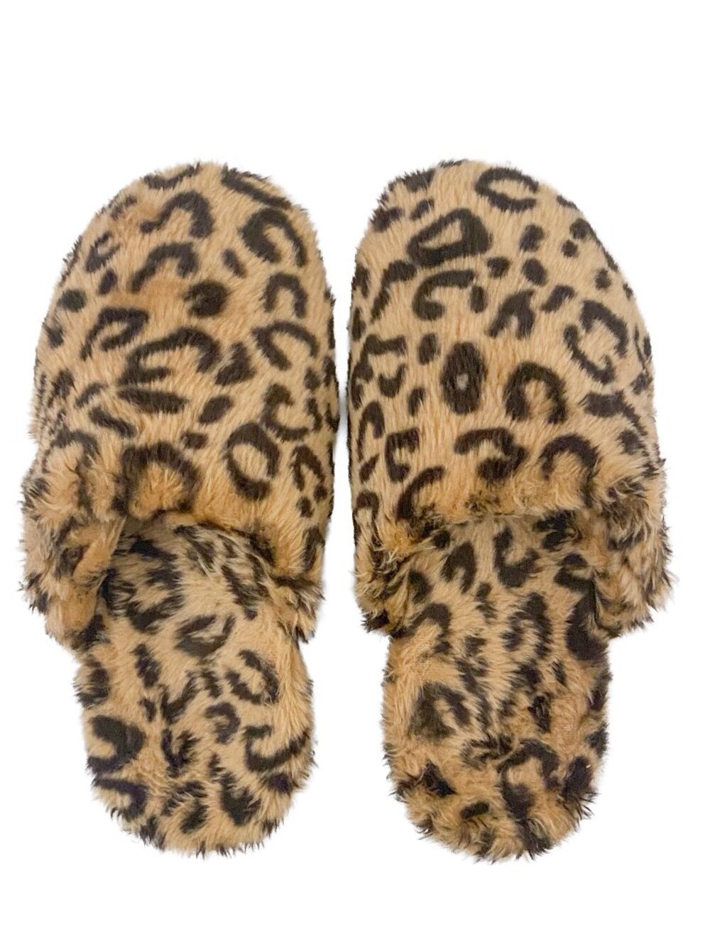 VIONIC Gemma Lux Faux Fur Leopard Orthotic Slippers Sz US 9 Rhinestone Mules